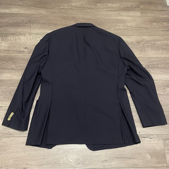 Paul Betenly Mens Navy Blue Blazer Sport Coat Blazer Wool Cashmere Sz 44R - Picture 2 of 9